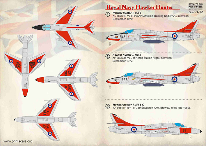 Print Scale 72348 1:72 Royal Navy Hawker Hunter