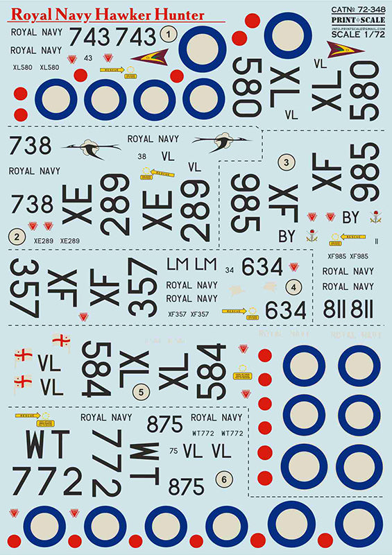 Print Scale 72348 1:72 Royal Navy Hawker Hunter