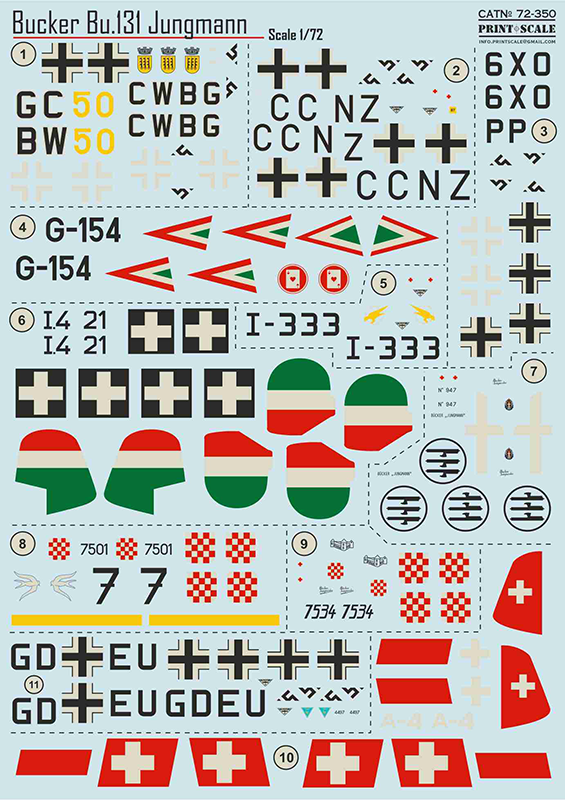 Print Scale 72350 1:72 Bucker Bu-131 Jungmann