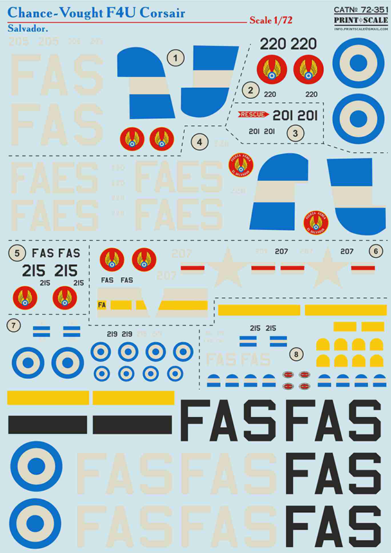 Print Scale 72351 1:72 Vought F4U Corsair Salvador