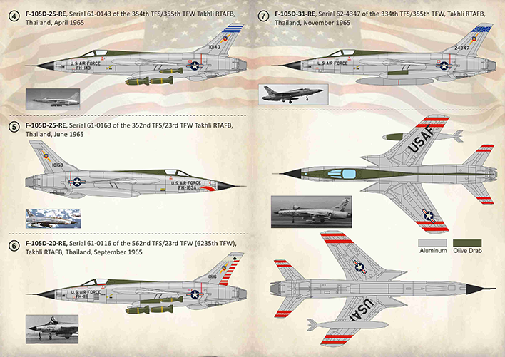 Print Scale 72352 1:72 Silver Republic F-105D Thunderchiefs in the Vietnam War