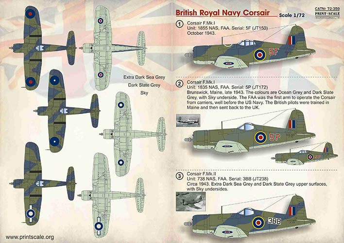 Print Scale 72359 1:72 British Royal Navy Corsair