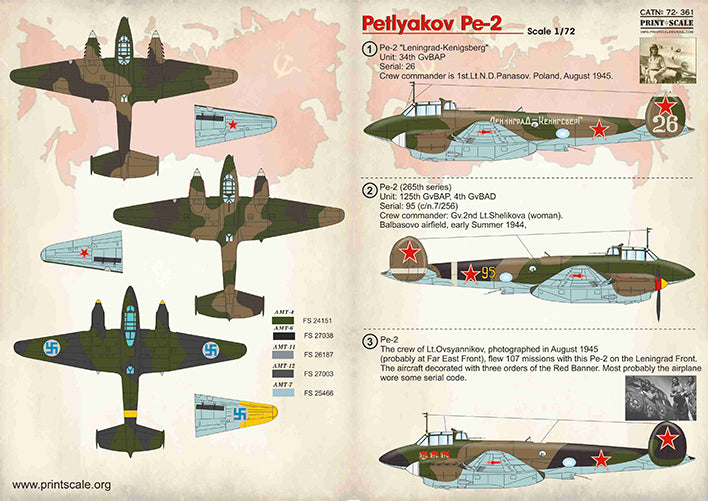 Print Scale 72361 1:72 Petlyakov Pe-2