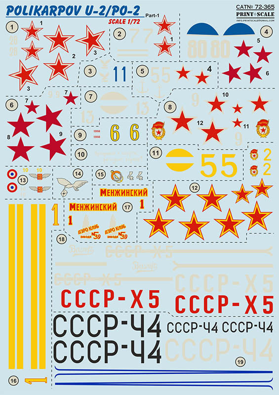 Print Scale 72365 1:72 Polikarpov U-2/Po-2 Part 1