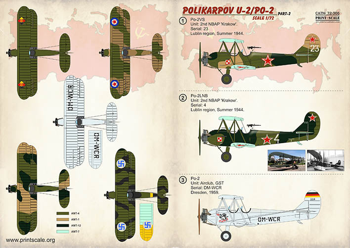 Print Scale 72366 1:72 Polikarpov U-2/Po-2 Part 2