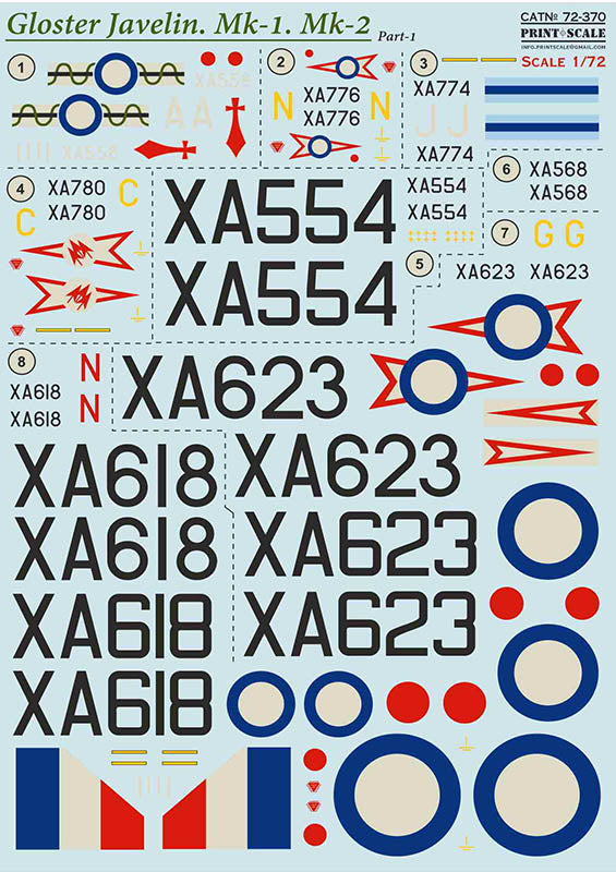 Print Scale 72370 1:72 Gloster Javelin Mk.1 / Mk.2 Part 1