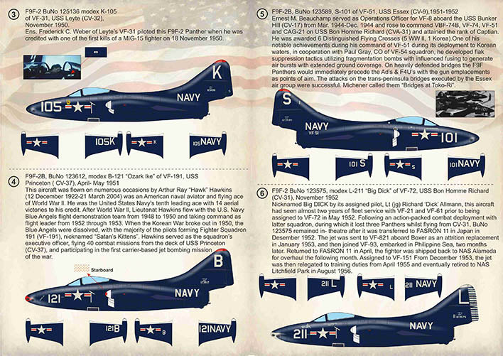 Print Scale 72372 1:72 Navy Grumman F9F Panthers in Combat over Korea