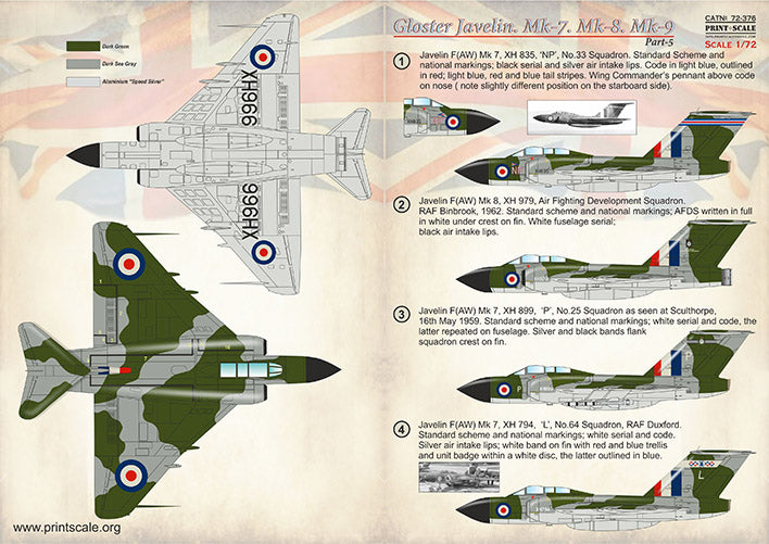 Print Scale 72376 1:72 Gloster Javelin Mk.7, Mk.8 & Mk.9 Part 5