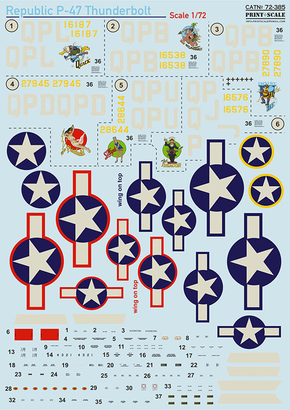 Print Scale 72385 1:72 Republic P-47D Thunderbolt