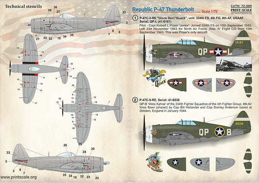 Print Scale 72385 1:72 P-47D Thunderbolt