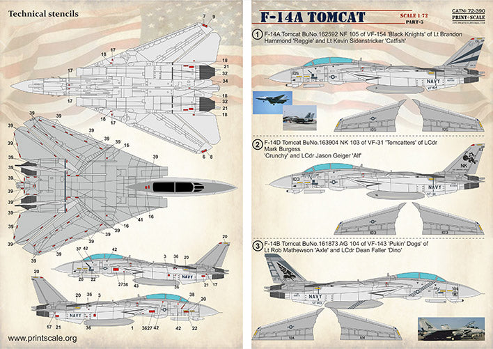 Print Scale 72390 1:72 Grumman F-14A Tomcat Part 3