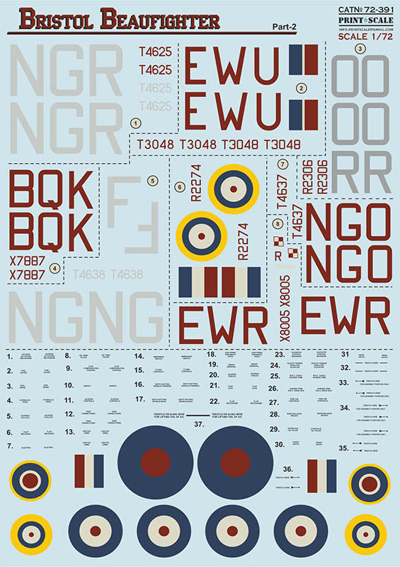 Print Scale 72391 1:72 Bristol Beaufighter Part 2