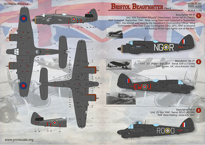 Print Scale 72391 1:72 Bristol Beaufighter Part 2