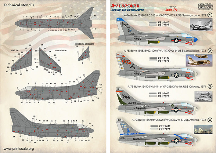 Print Scale 72392 1:72 Vought A-7 Corsair II Part 3