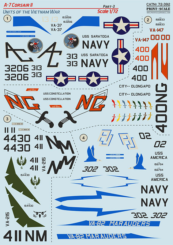 Print Scale 72392 1:72 Vought A-7 Corsair II Part 3