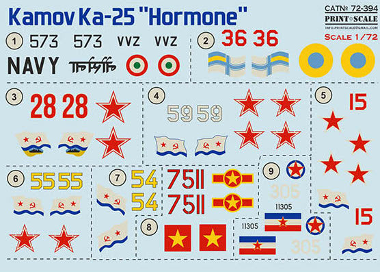 Print Scale 72394 1:72 Kamov Ka-25 'Hormone'