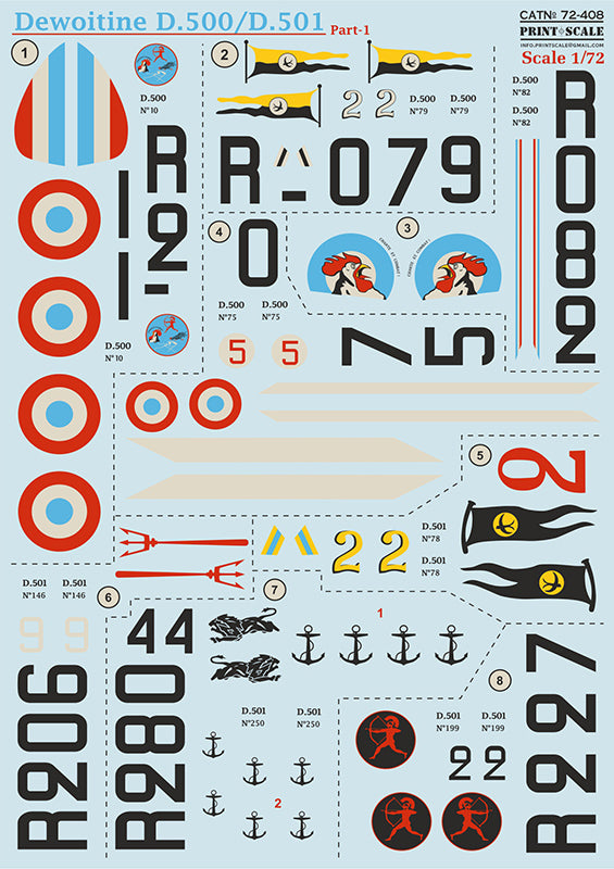 Print Scale 72408 1:72 Dewoitine D.500/D.501 Part 1