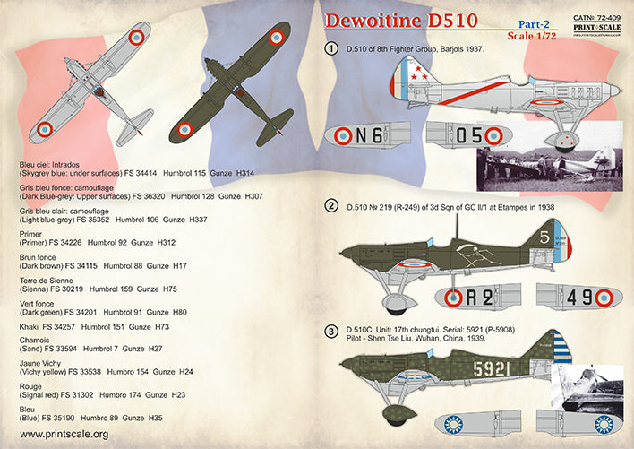 Print Scale 72409 1:72 Dewoitine D.510 Part 2