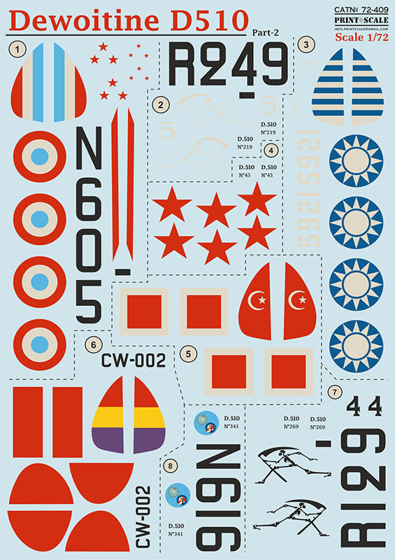 Print Scale 72409 1:72 Dewoitine D.510 Part 2