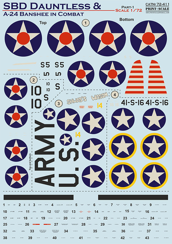 Print Scale 72411 1:72 Douglas SBD Dauntless & A-24 Banshee in Combat Part 1