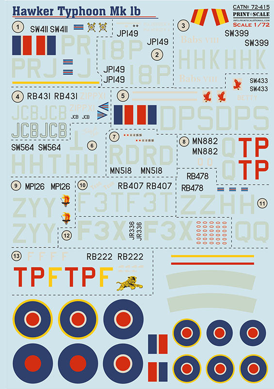 Print Scale 72415 1:72 Hawker Tyhoon Mk.Ib