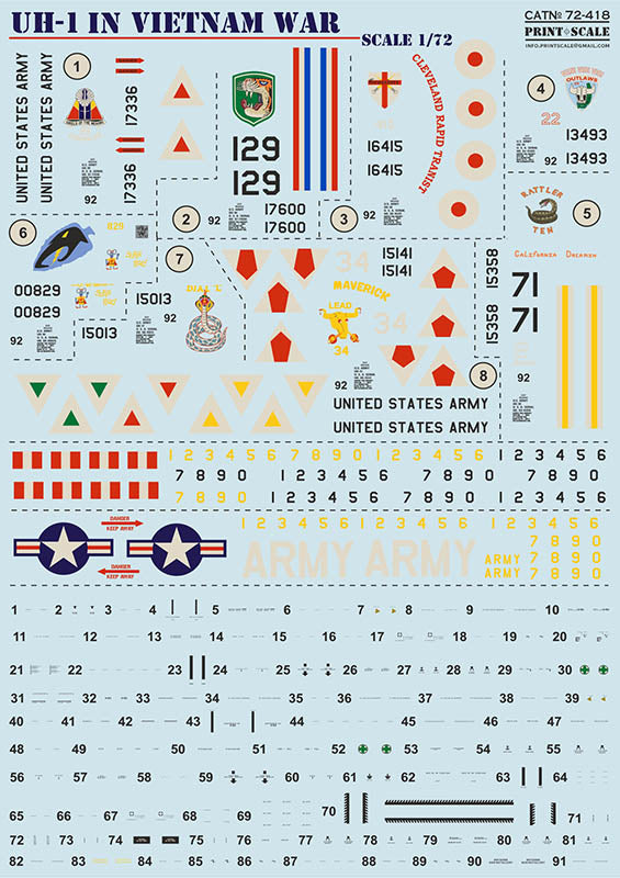 Print Scale 72418 1:72 Bell UH-1 in Vietnam War