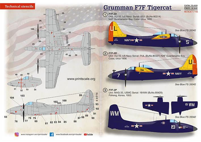 Print Scale 72420 1:72 Grumman F7F Tigercat