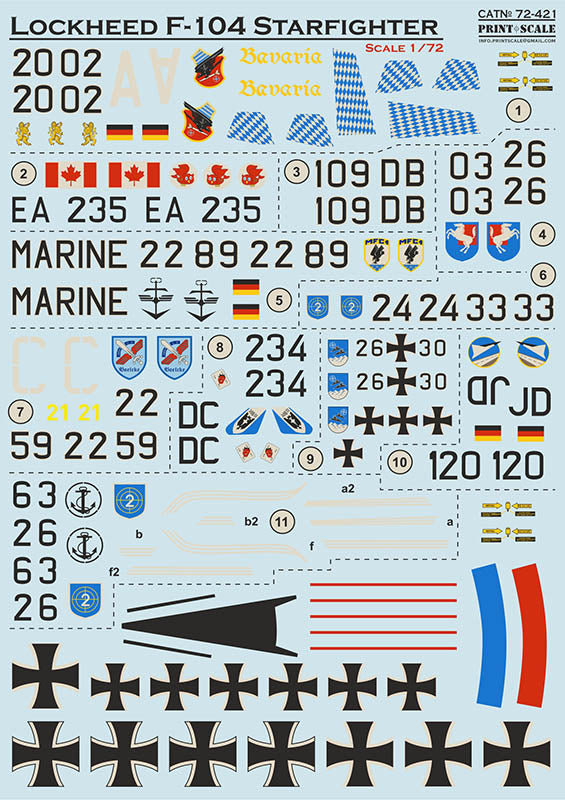 Print Scale 72421 1:72 Lockheed F-104 Starfighter