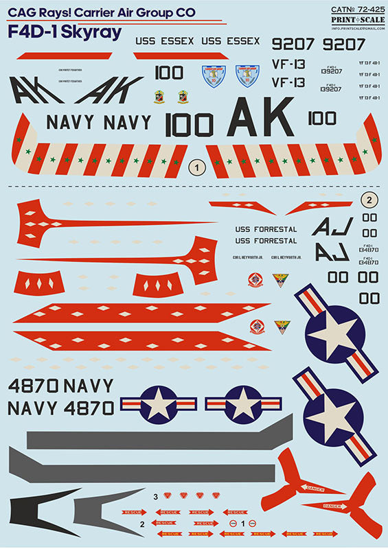 Print Scale 72425 1:72 Douglas F4D-1 Skyray