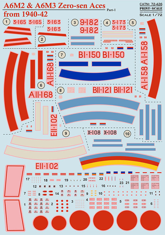 Print Scale 72426 1:72 Mitsubishi A6M2 Zero-Sen Aces Part 1