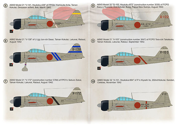 Print Scale 72427 1:72 Mitsubishi A6M Zero-Sen Aces Part 2