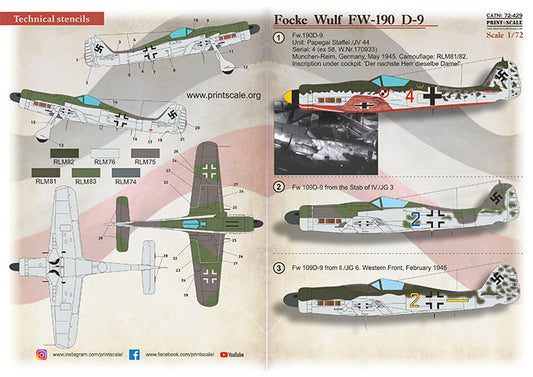 Print Scale 72429 1:72 Focke-Wulf Fw-190D-9 Part 1