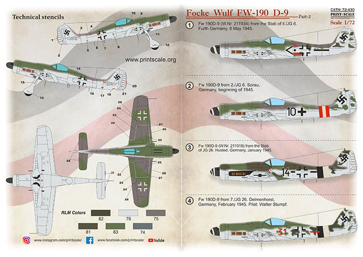 Print Scale 72430 1:72 Focke-Wulf Fw-190D-9 Part 2