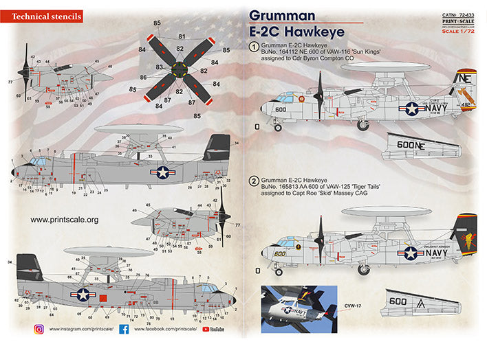 Print Scale 72433 1:72 Grumman E-2C Hawkeye Part 2