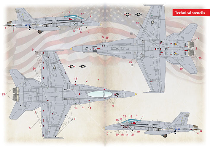 Print Scale 72434 1:72 McDonnell-Douglas F/A-18 Hornet