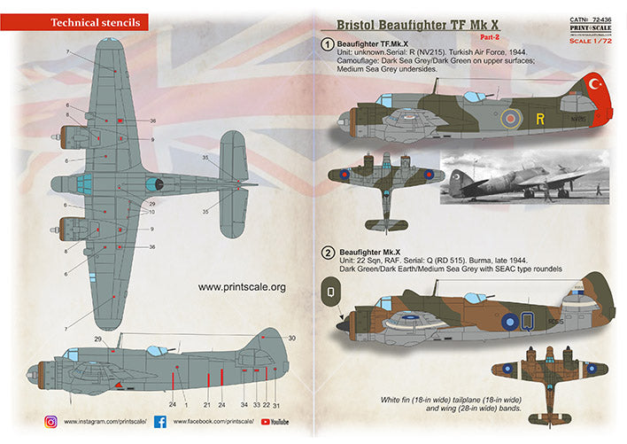 Print Scale 72436 1:72 Bristol Beaufighter Mk.X Part 2