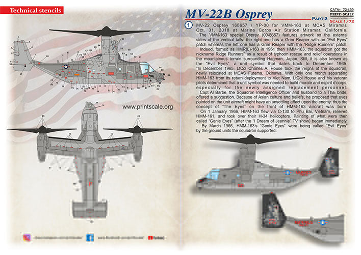 Print Scale 72439 1:72 Bell/Osprey MV-22B Osprey Part 2