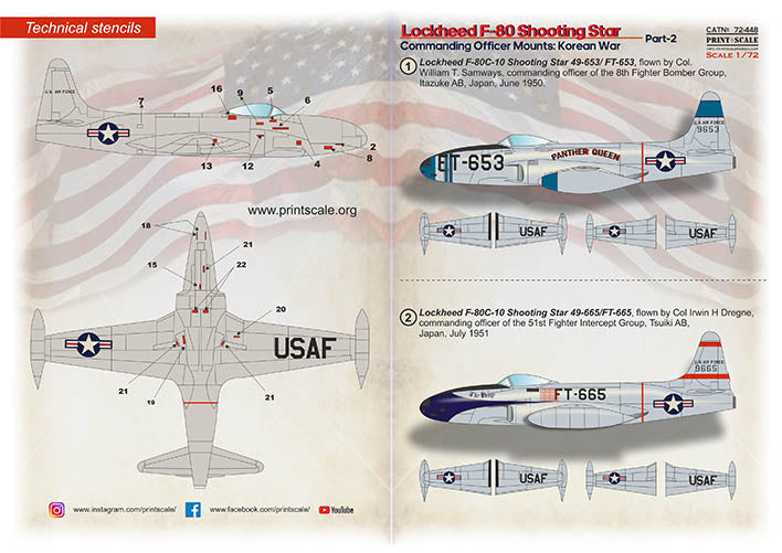 Print Scale 72448 1:72 Lockheed F-80 Shooting Star USA & Europe Part 2