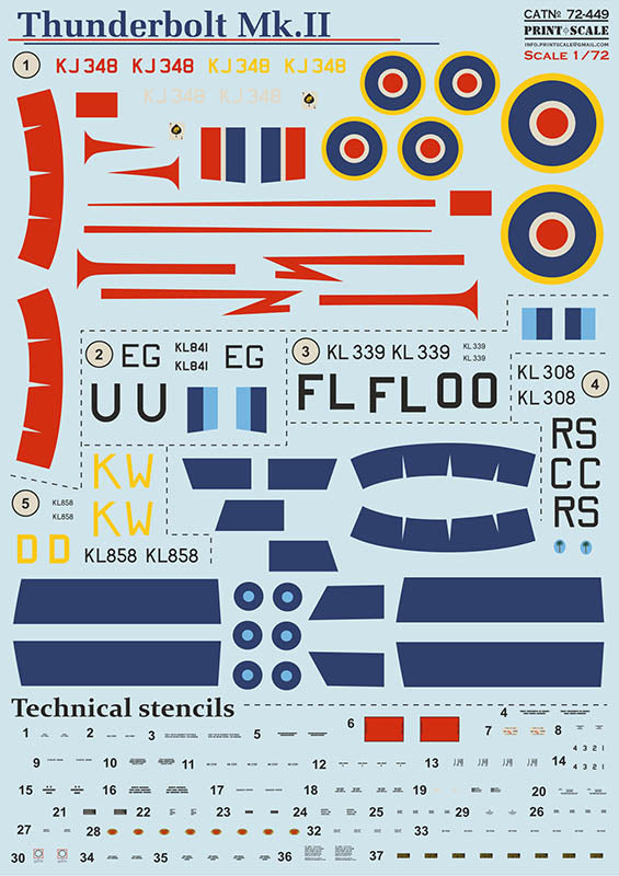 Print Scale 72449 1:72 Republic Thunderbolt Mk.II