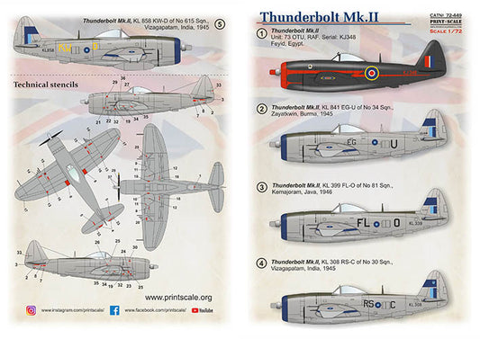 Print Scale 72449 1:72 Republic Thunderbolt Mk.II