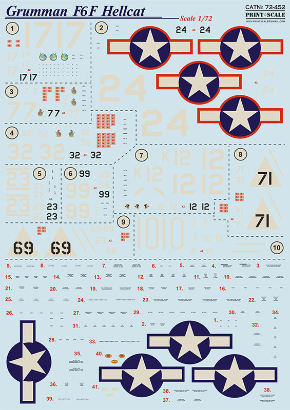 Print Scale 72452 1:72 Grumman F6F Hellcat