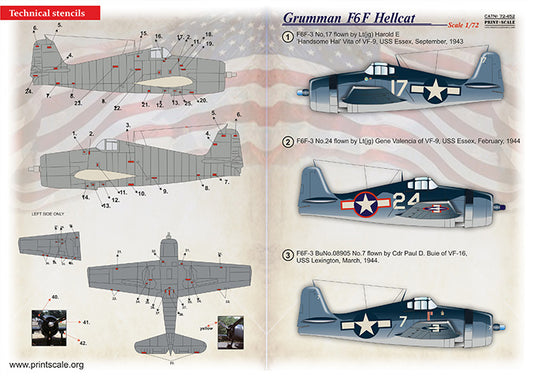 Print Scale 72452 1:72 Grumman F6F Hellcat