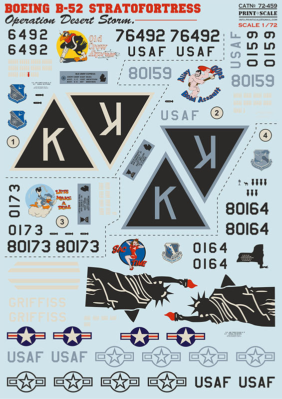 Print Scale 72459 1:72 Boeing B-52 Stratofortress Operation Desert Storm