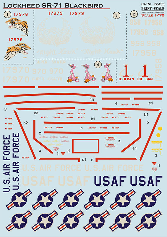 Print Scale 72435 1:72 Lockheed SR-71 Part 1