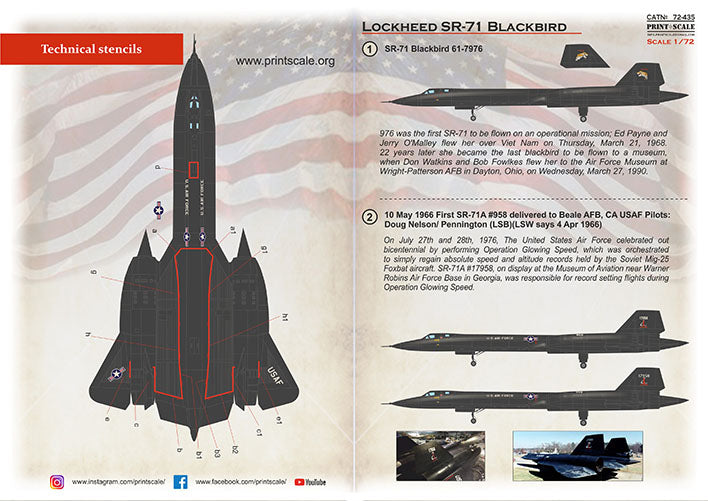 Print Scale 72435 1:72 Lockheed SR-71 Part 1