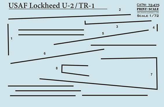 Print Scale 72475 1:72 Lockheed U-2/TR-1