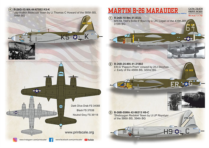 Print Scale 72476 1:72 Martin B-26 Marauder Part 2