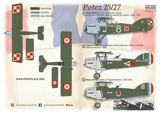 Print Scale 72479 1:72 Potez 25/27