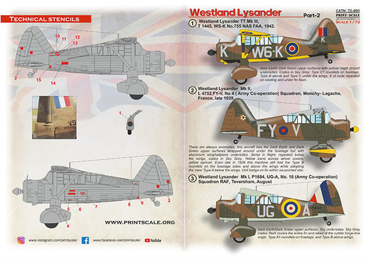 Print Scale 72480 1:72 Westland Lysander Part 2