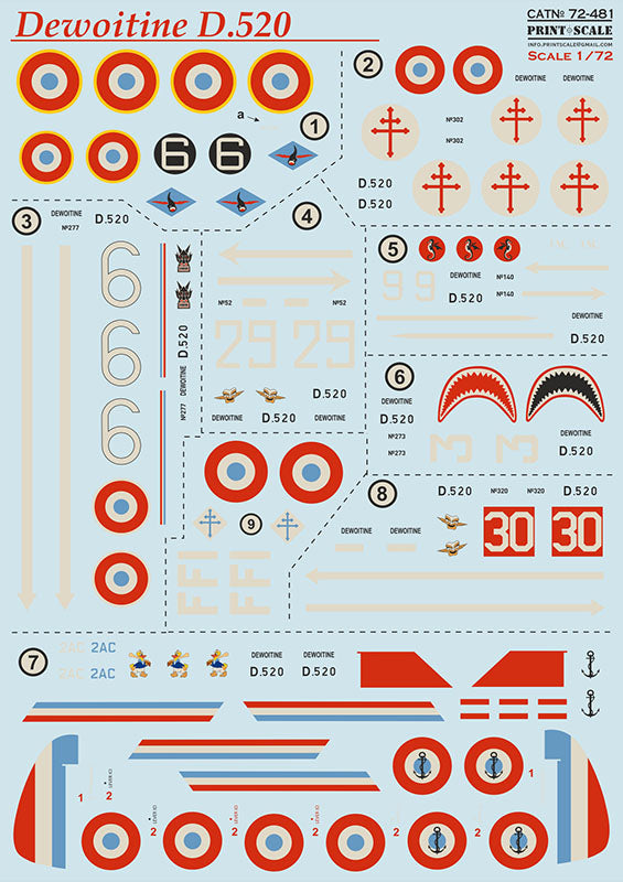 Print Scale 72481 1:72 Dewoitine D.520 Part 2